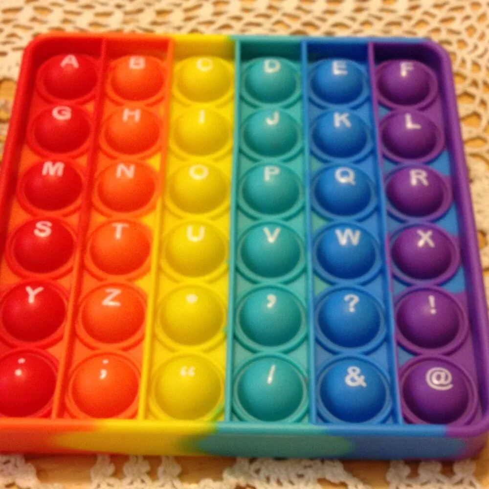 Pop It Fidget Bubble Games, numbers and letters